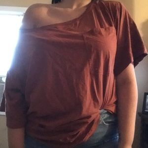 Oversized off the shoulder tee